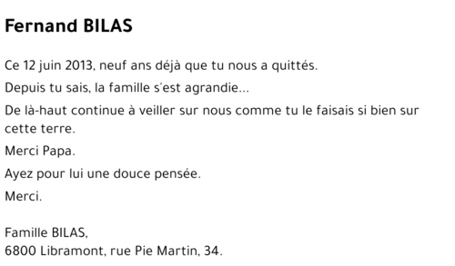 Fernand BILAS
