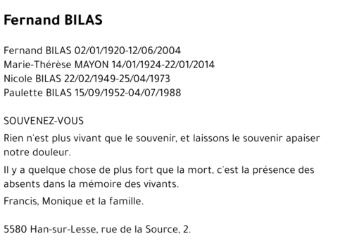Fernand BILAS