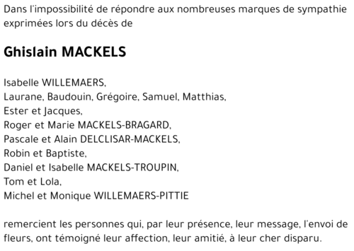 Ghislain MACKELS
