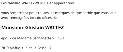 Ghislain WATTEZ