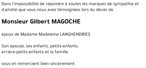 Gilbert MAGOCHE