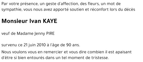 Ivan KAYE