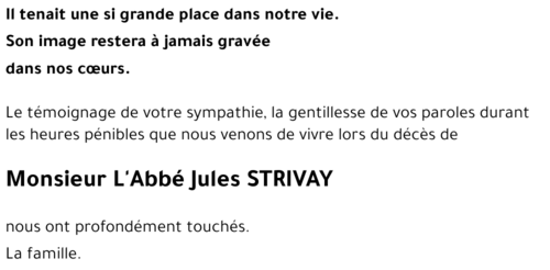 L'Abbé Jules STRIVAY