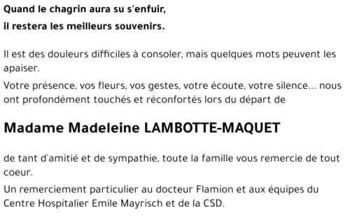 Madeleine MAQUET