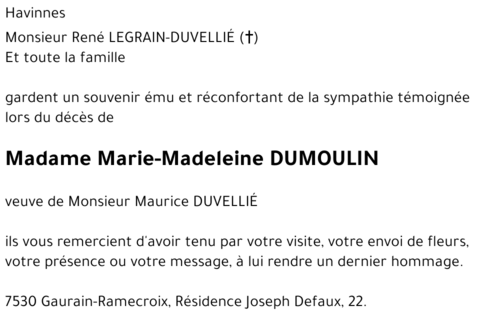 Marie-Madeleine DUMOULIN