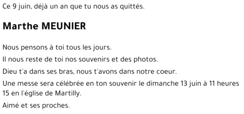 Marthe MEUNIER