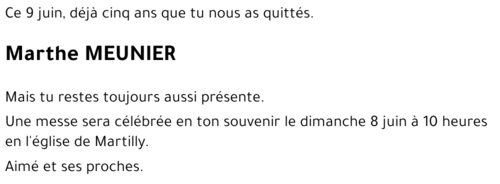 Marthe MEUNIER