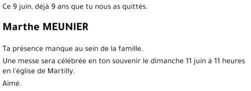 Marthe MEUNIER