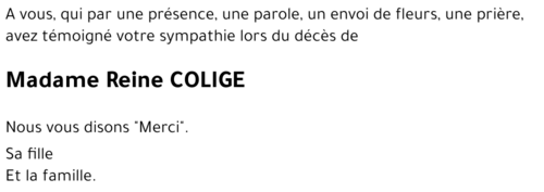Reine COLIGE