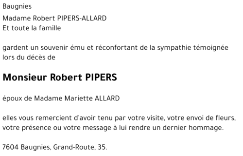 Robert PIPERS