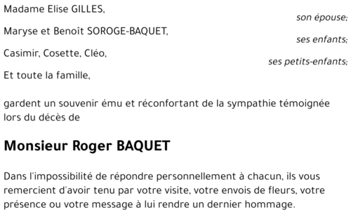 Roger BAQUET