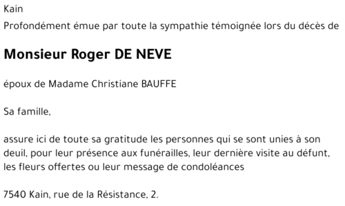 Roger DE NEVE
