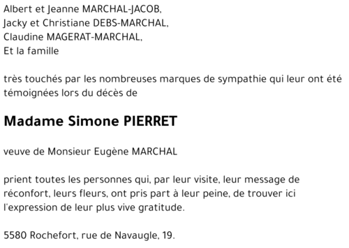 Simone PIERRET