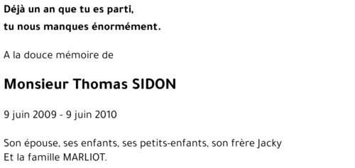 Thomas SIDON