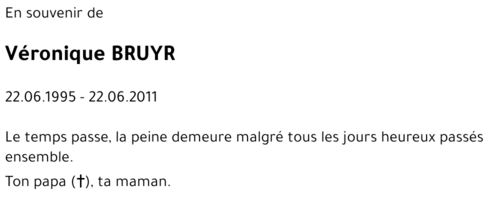 Véronique Bruyr.