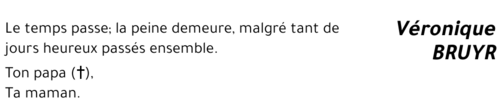 Véronique Bruyr.