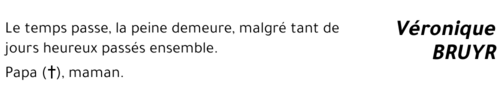 Véronique Bruyr.