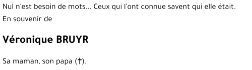 Véronique Bruyr.