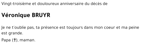 Véronique Bruyr.