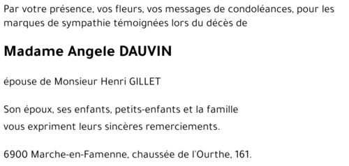 Angele DAUVIN