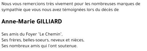 Anne-Marie GILLIARD