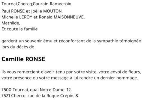 Camille RONSE