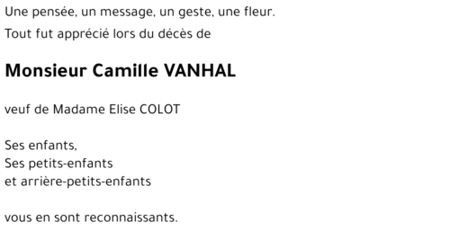 Camille VANHAL