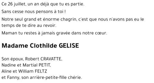 Clothilde GELISE