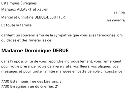 Dominique DEBUE