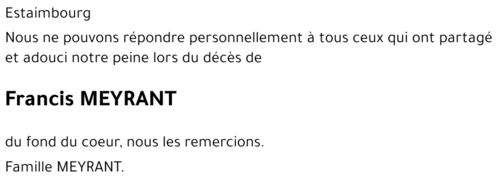 Francis MEYRANT