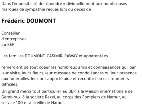 Frédéric DOUMONT