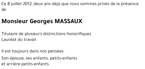 Georges MASSAUX
