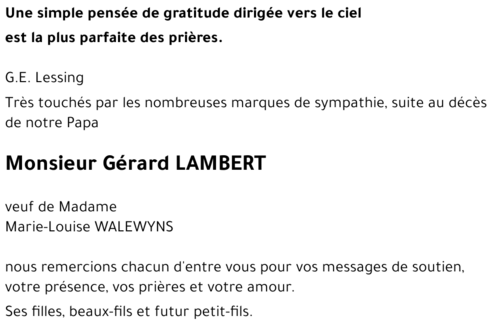 Gérard LAMBERT