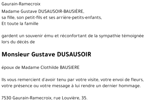 Gustave DUSAUSOIR