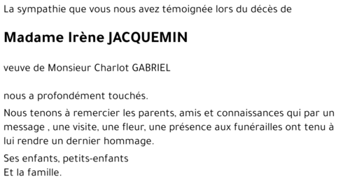 Irène JACQUEMIN