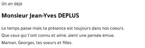Jean-Yves DEPLUS