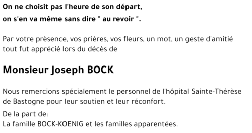 Joseph BOCK