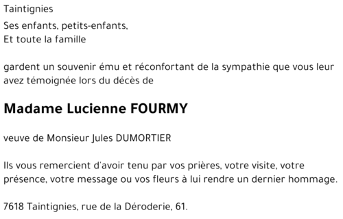 Lucienne FOURMY