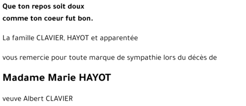 Marie HAYOT