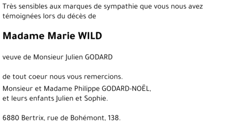 Marie WILD