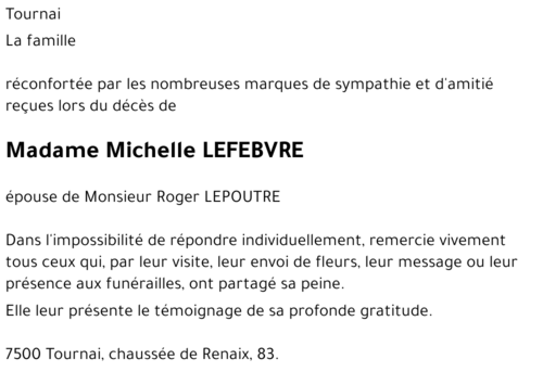 MIchelle LEFEBVRE