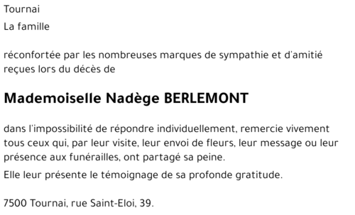Nadège BERLEMONT