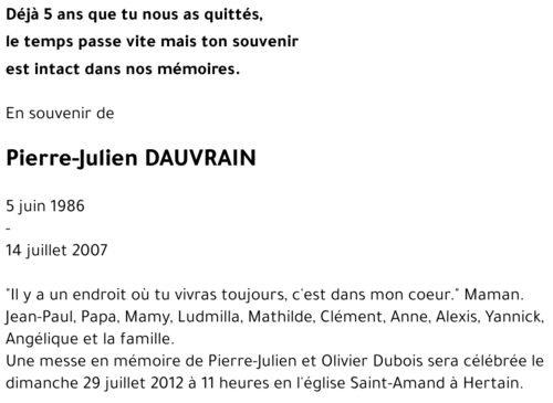 Pierre-Julien DAUVRAIN