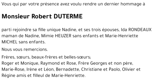Robert DUTERME