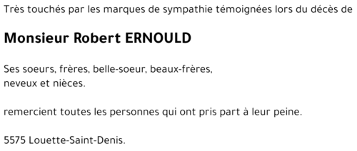 Robert ERNOULD