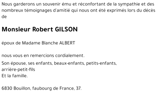 Robert GILSON