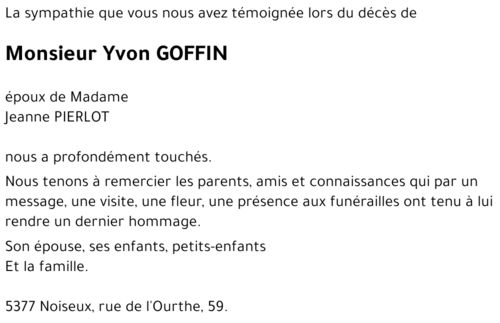 Yvon GOFFIN