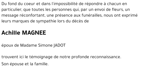 Achille MAGNEE