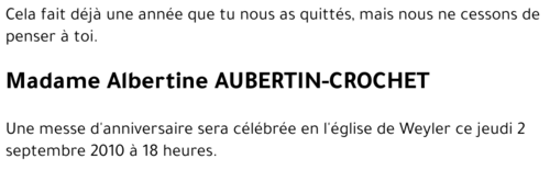Albertine AUBERTIN-CROCHET