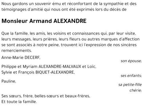Armand ALEXANDRE